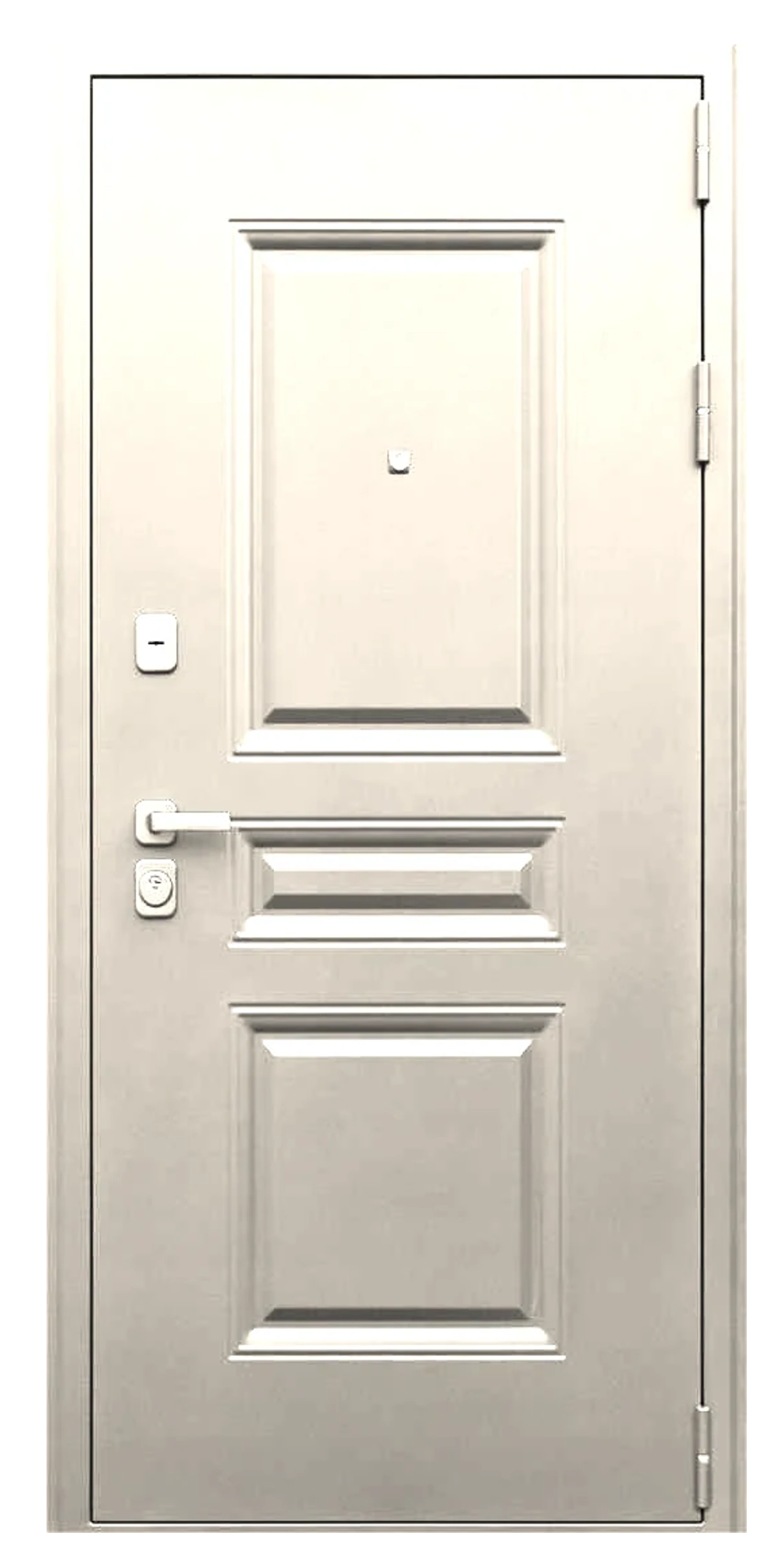 Стальная дверь «Бастион» кремово-белый